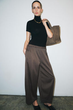 ZW COLLECTION WIDE-LEG TROUSERS - Zara фото 10