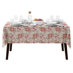 Душистый пион К Скатерть 220х145см, длина стола до 180см, на 8-10 персон, хлопок Премиум 186г/м2, Домашняя мода (Россия)