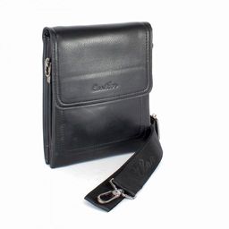 Cумка муж искусственная кожа Cantlor-L 3017S-5, 3отд, 1внеш.+3внут, карм, плечевой ремень, черный 242304