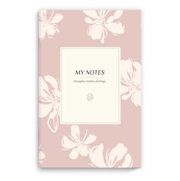 Блокнот, 120х185 мм, 32 л, арт. 72161 ЦВЕТЫ НА БЕЖЕВОМ / Блок - белый офсет 65 г/м?, клетка, мягкий