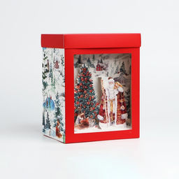 Подарочная коробка новогодняя складная с 3D эффектом «Новогодняя акварель», 18×23×14 см