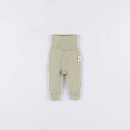 Легинсы Шалфей из хлопка в рубчик 0+ - Bungly фото 4