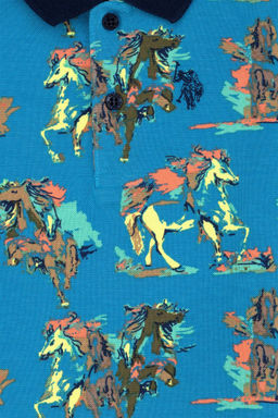 U. S. Polo Assn Футболка-поло цвета индиго для мальчика - U.s. polo assn фото 3