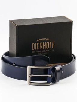 Мужской кожаный ремень Dierhoff ДРК 3056/2-40 Синий - Sergio valentini фото 2