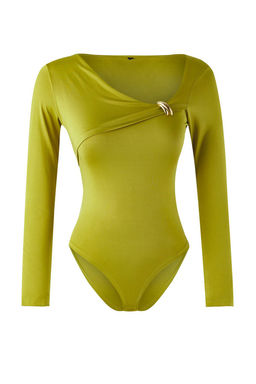 Yag Yesil Fitted/Vucuda Oturan Aksesuar Detayl? C?tc?tl? Esnek Orme Body TWOAW26BD00004
