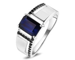Кольцо, 1 сапфир корунд октагон 6х8 мм/1.73 ct. , шпинель, Анфиса