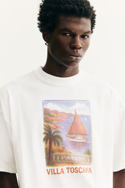 Camiseta con estampado Oversized Fit - H&m фото 5
