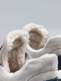 Кроссовки 150.maskgr. каменный замша/Мех