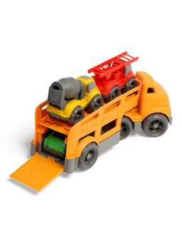 Грузовик - автовоз «Спецтехника», с 3 машинками, подвижные элементы, цвет МИКС