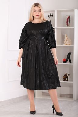 Платье с блеском нарядное черное - Almond фото 3