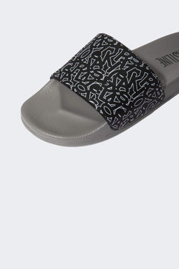 Мужские тапочки Eva на плоской подошве с одной полосой - Defacto фото 5