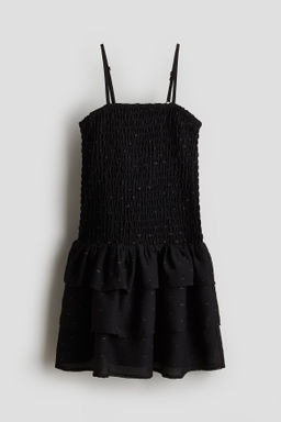 Vestido fruncido con volantes