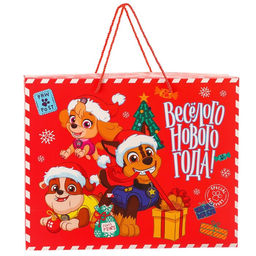 Пакет-коробка, 15 х 50 х 40 см Веселого Нового Года!, Щенячий патруль - Paw Patrol фото 2