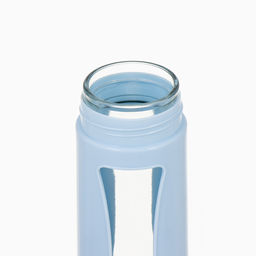 Бутылка для воды, 380 мл, стеклянная, голубая