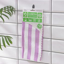Салфетка микрофибра махровая 30*30, цвета в ассортименте - Доляна фото 10