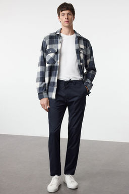 TRENDYOL MAN Siyah Slim Fit Beli Baglama Detayl? Lastikli Kumas Dokuma Pantolon TMNAW25PL00029 - Trendyolmilla фото 2