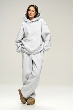 Худи с начесом Grey Melange