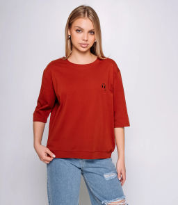 Футболка #КТ0467-51, терракотовый