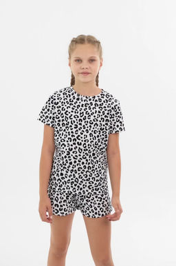 Хлопковая пижама для девочки с шортами Happyfox
