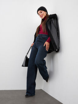 Утепленные Женские Джинсы Свободные