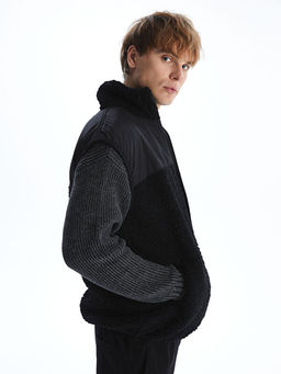 Standart Kal?p Dik Yaka Pel?? Erkek Yelek