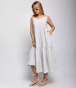 Сарафан #КТ2223 (1), светло-серый - Dommod фото 2
