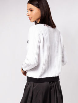 VILATTE / Жакет фактурной вязки с золотистыми пуговицами