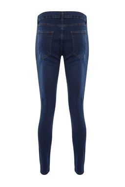 TRENDYOL MAN Indigo Skinny Esnek Kumas Dar Kesim T?rnakl? Kot Pantolon Jeans TMNSS20JE0331