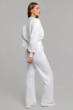 Арт. 2538  Костюм женский с брюками 44-48 (3 шт) Цвет:белый