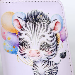 Кошелёк на молнии «Зебра», белый