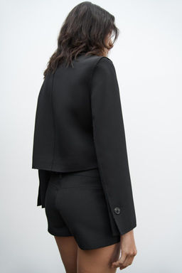 ZW COLLECTION CROPPED BUTTONED JACKET - Zara фото 3