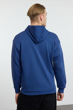 TRENDYOL MAN Siyah Oversize/Genis Kesim Kapusonlu Fermuarl? Sweatshirt-H?rka TMNAW22SW0620 - Trendyolmilla фото 5