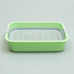 Туалет «Мур-мяу» для кошек, с сеткой, 33×25×7 см, зелёный