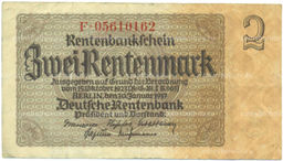 Банкнота 2 рентенмарки 1937 года Германия