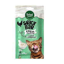 Лакомство для кошек "Крем из курицы с макрелью", 40г, серия SNACK BAR, Triol 20171052