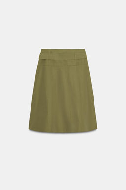 FALDA MIDI CINTUR?N / Khaki - Zara фото 3