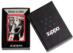 Зажигалка ZIPPO Король скелетов и королева красоты | Skull King Queen Beauty 48624