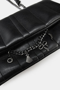 QUILTED CROSSBODY BAG WITH CHARMS - Zara фото 7