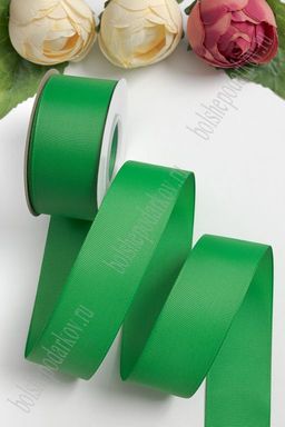 Лента репсовая 4 см*20 ярд "1 сорт" (SF-1349) зеленый №19
