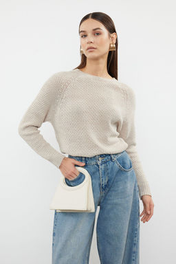 Tas Reglan Kollu Dikissiz Triko Kazak TWOAW25KZ00046