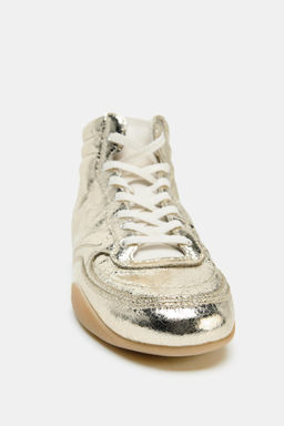 METALLIC-EFFECT HIGH-TOP TRAINERS - Zara фото 10