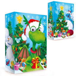 Цена за 2 шт. Коробка складная, Чудесный Новый год, 16 х 23 х 7,5 см, Микки Маус и Дракон