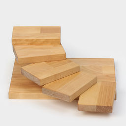 Доска для подачи с подиумами Adelica, 28×19.5×11 см, 5 ступеней, пропитана маслом, дерево берёза