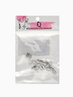 Цена за 3 шт. Держатель для кулонов (набор 20 шт.) 8?4 мм, цвет серебро