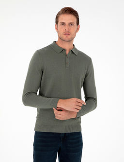Duman Slim Fit D__meli Polo Yaka Triko Kazak