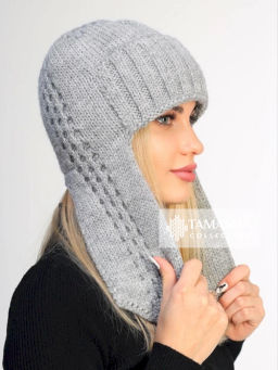 Шапка-ушанка Снежок