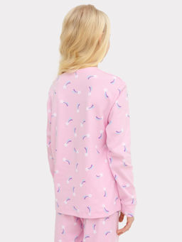 Комплект для девочек (джемпер, брюки) розовый с кометами - Mark formelle фото 5