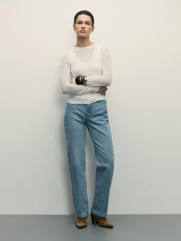 Джинсы straight с высокой посадкой / Zarina