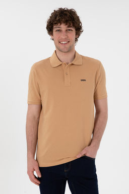 Erkek Regular Fit Polo Yaka Camel Basic Ti__rt Sepette S_rpriz _ndirim