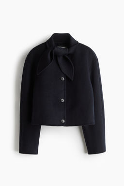 Chaqueta artesanal en mezcla de lana